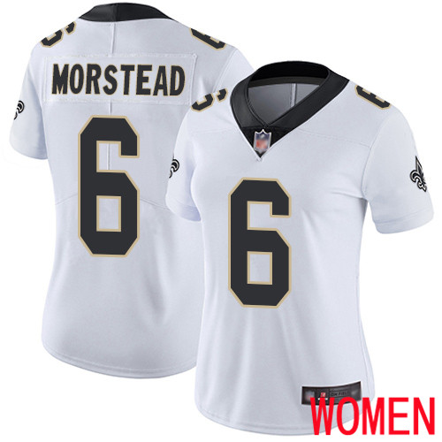 New Orleans Saints Limited White Women Thomas Morstead Road Jersey NFL Football #6 Vapor Untouchable Jersey